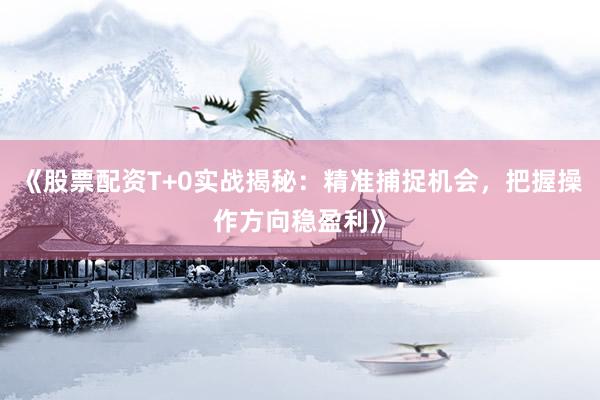 《股票配资T+0实战揭秘：精准捕捉机会，把握操作方向稳盈利》