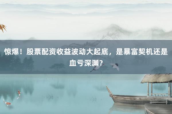 惊爆！股票配资收益波动大起底，是暴富契机还是血亏深渊？