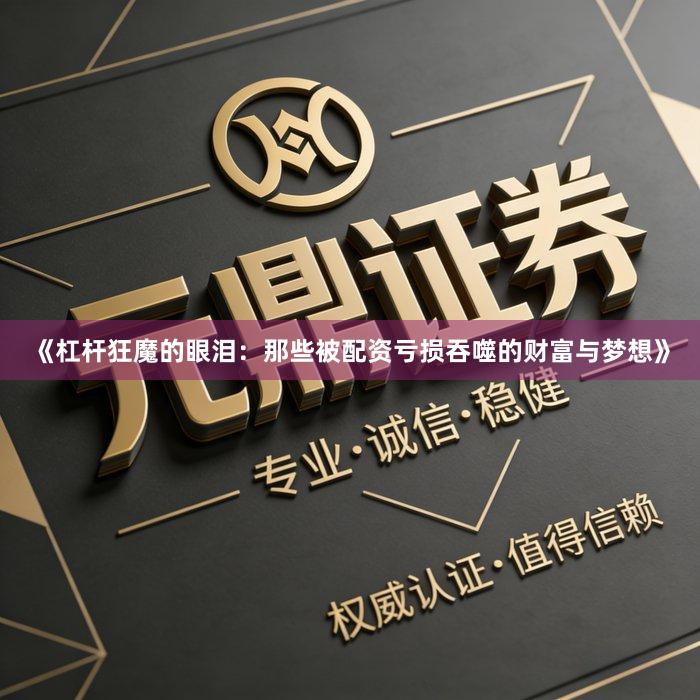 《杠杆狂魔的眼泪：那些被配资亏损吞噬的财富与梦想》