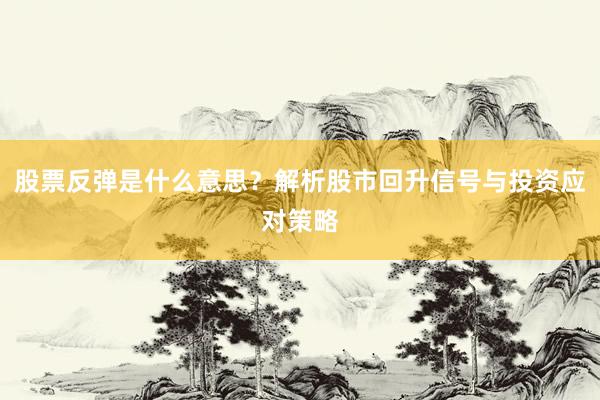 股票反弹是什么意思？解析股市回升信号与投资应对策略