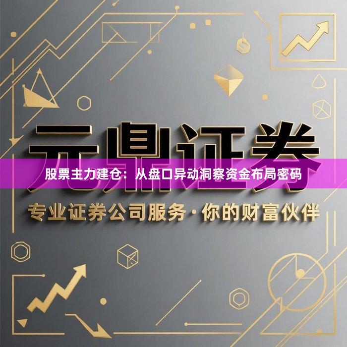 股票主力建仓：从盘口异动洞察资金布局密码