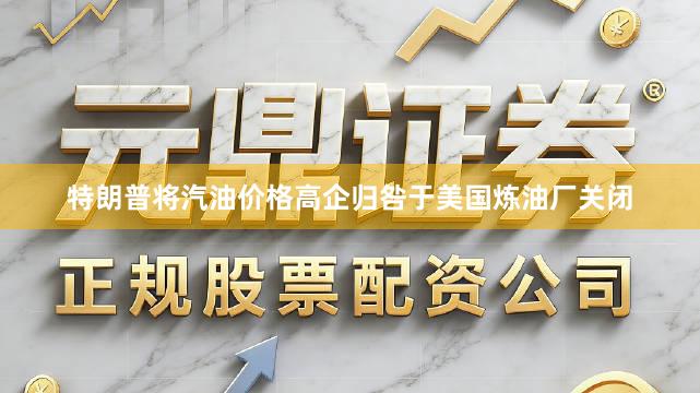 特朗普将汽油价格高企归咎于美国炼油厂关闭